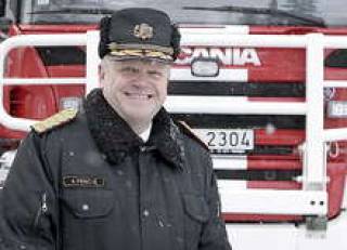 Начальник Государственной пожарно-спасательной службы генерал Айнар Пенцис.