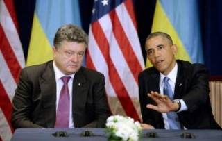 Президент Украины Петр Порошенко (второй слева) встретился с лидерами США, Великобритании, Германии, Франции и Италии.