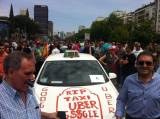 Протесты таксистов Испании против Uber