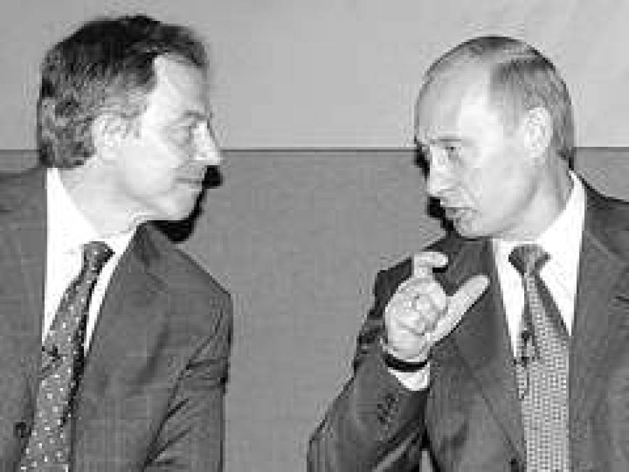Тони Блэр и Владимир Путин