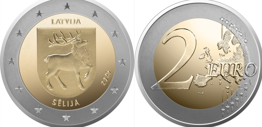 Банк Латвии выпустит монету с гербом Селии