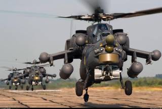 Новейшие Ми–28Н &quot;Ночной охотник&quot; на аэродроме Веретье (Остров–5).