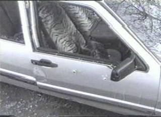 Обстрелянный &quot;Saab 9000&quot;. 