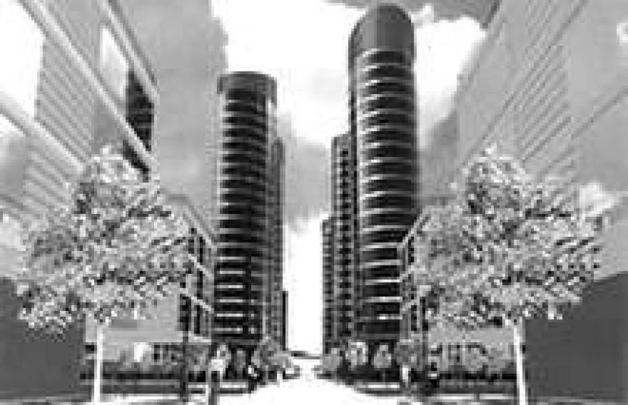 Эскиз клайпедских небоскребов.