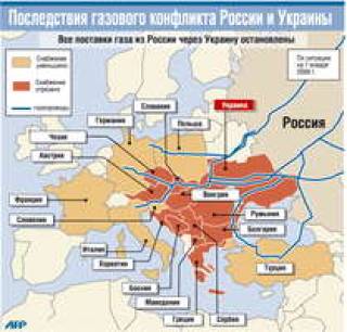 Европа начинает мерзнуть