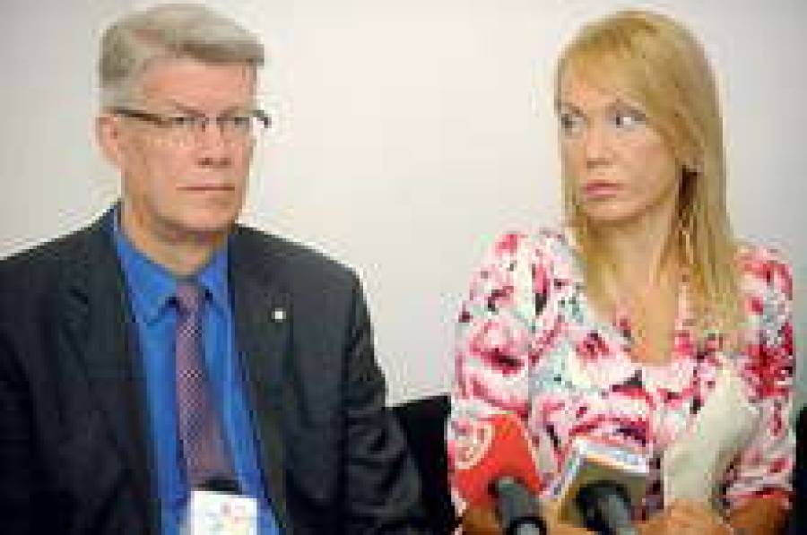 Валдис Затлерс и Сандра Сондоре-Кукуле.