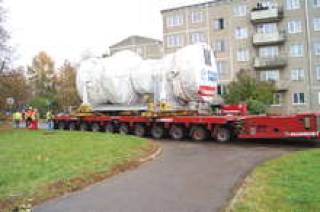 Крупногабаритный груз успешно доставлен на Рижскую ТЭЦ-2.
