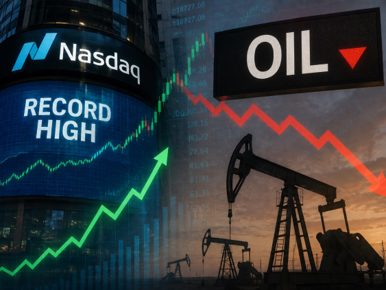 Nasdaq обновил рекорд, нефть дешевеет: рынки ждут переговоров США и Китая