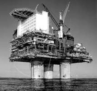 Нефтяная платформа в Северном море.