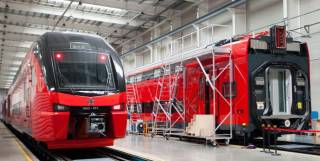 Электропоезд производства минского завода Stadler. Возможно, именно такие электрички и будут работать в Латвии.