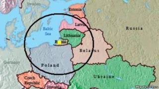 Зона поражения ракет &quot;Искандер&quot; в Калининградской области.