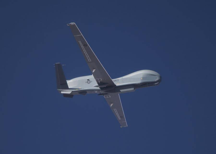 RQ-4B Global Hawk Block 40 в полете.