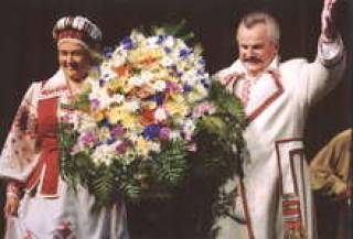 Валентина Пискунова во время фестиваля "Латвияс вайнагс".