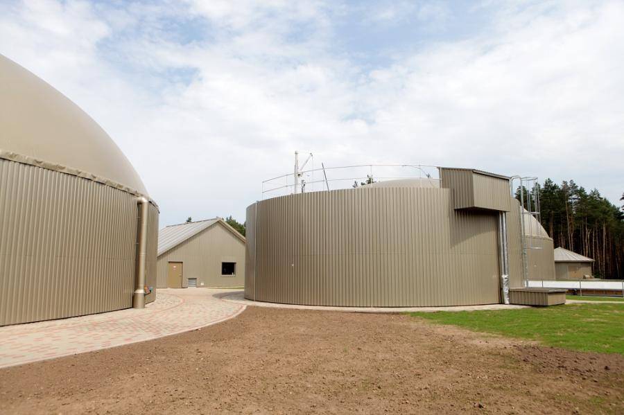 Производство биогаза АО Agrofirma Tērvete.