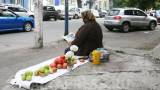 Самозанятый продавец в уличной торговле