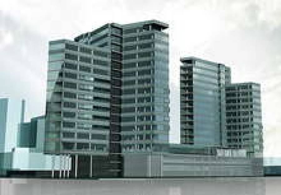 Проект офисного комплекса на Луцавсале, реализацией которого занимается компания ELL NekustЊmie čpaњumi.