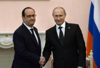 Франсуа Олланд и Владимир Путин. 